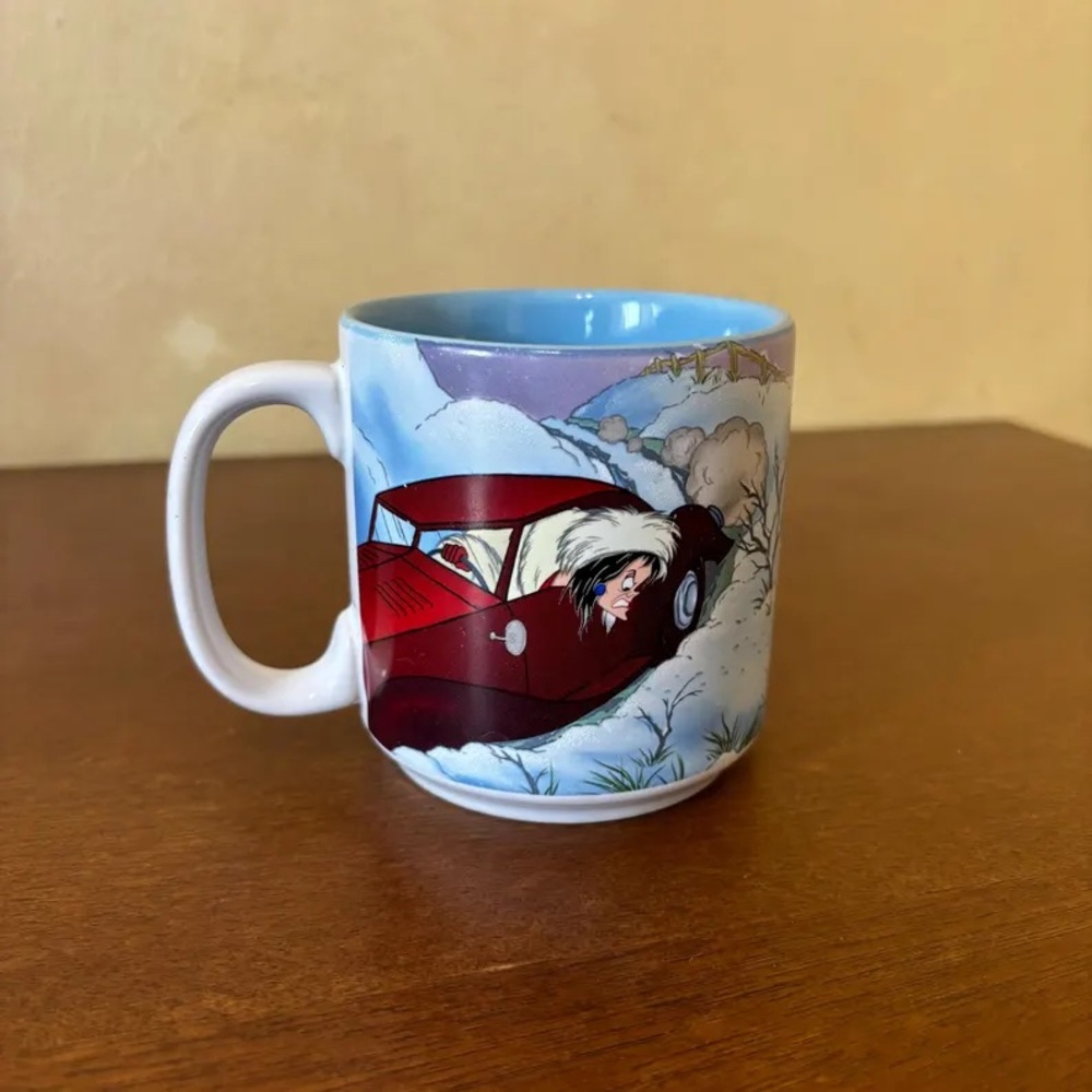 101 Dalmatian Wrap Around Cruella de Vil Puppies Disney Ceramic Mug
